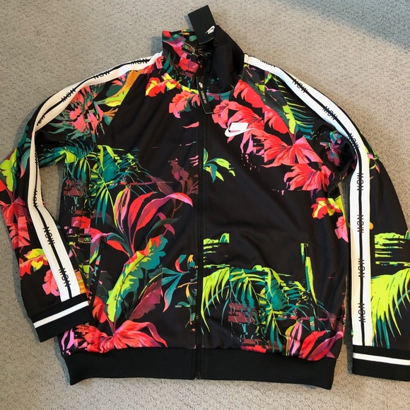 nike nsw floral track jacket